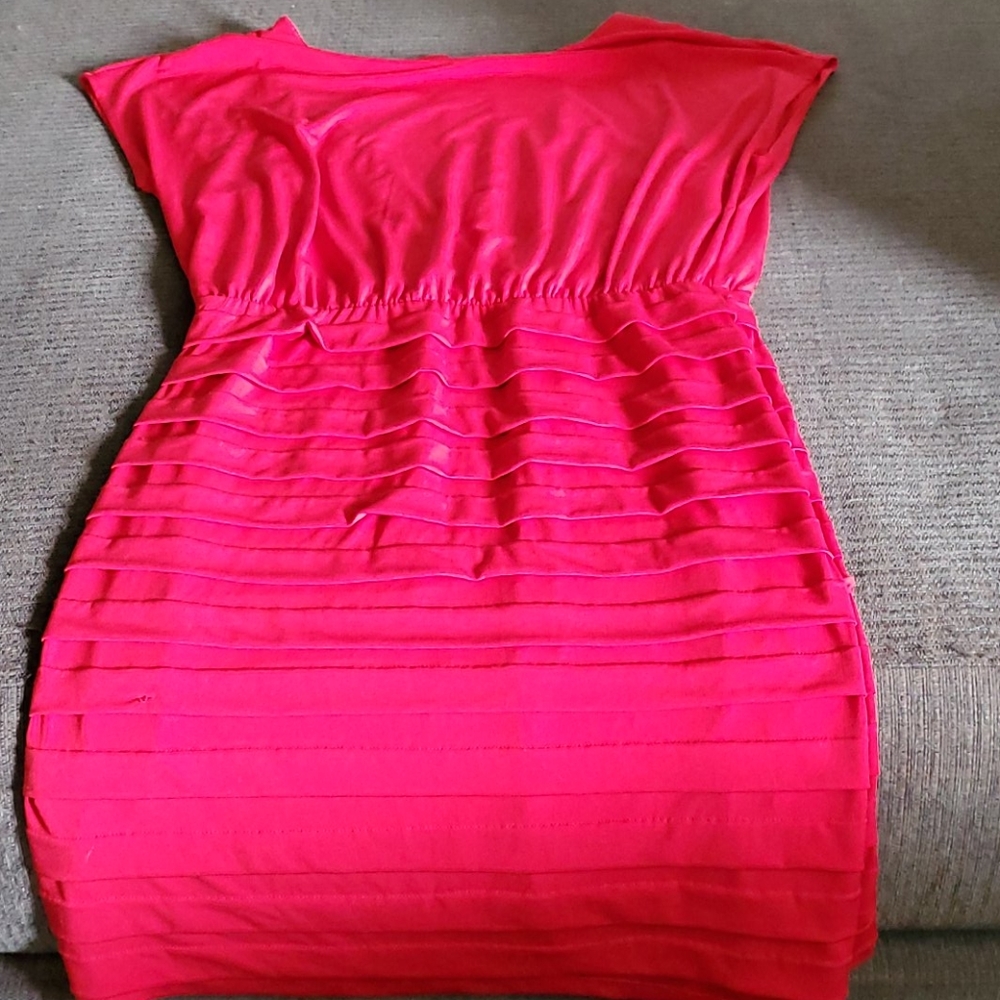 AA Studio Red dress, slit on back, Sz 12